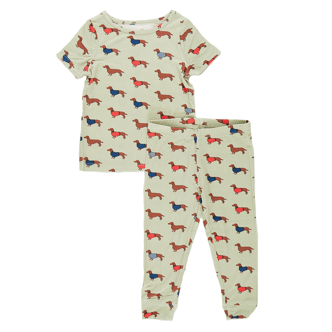 Kids Bamboo PJ Set - Sweater Dogs