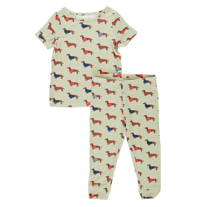 Kids Bamboo PJ Set - Sweater Dogs