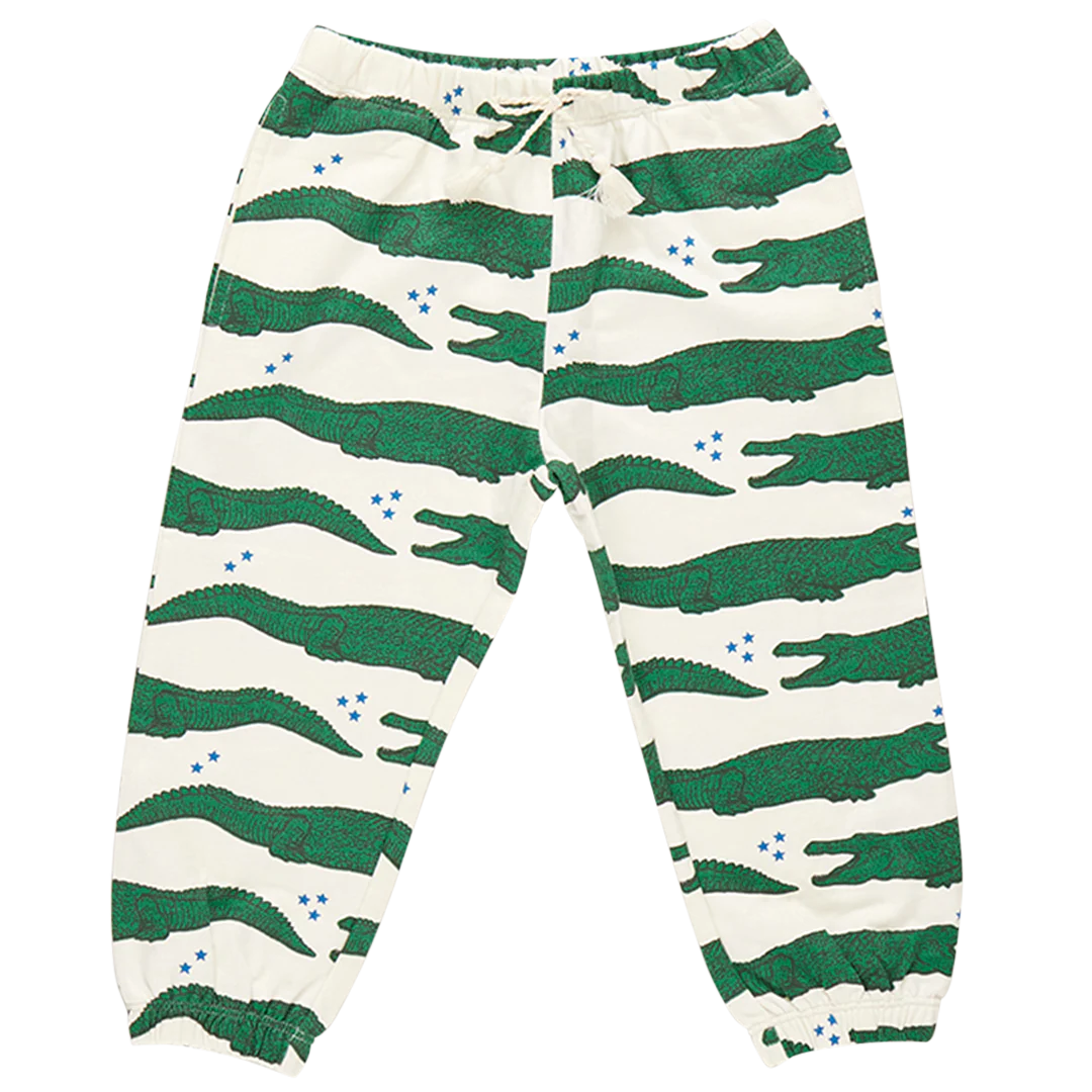 Kids Organic Sweatpants - Crocodile Stars