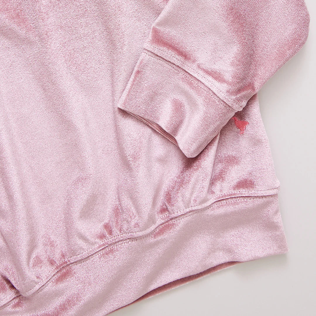 Girls Velour Sweatshirt - Mauve