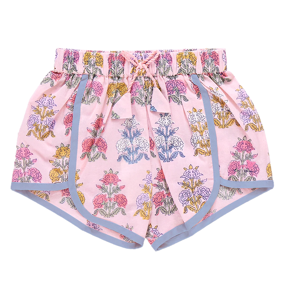 Girls Millie Short - Small Pink Flowerette