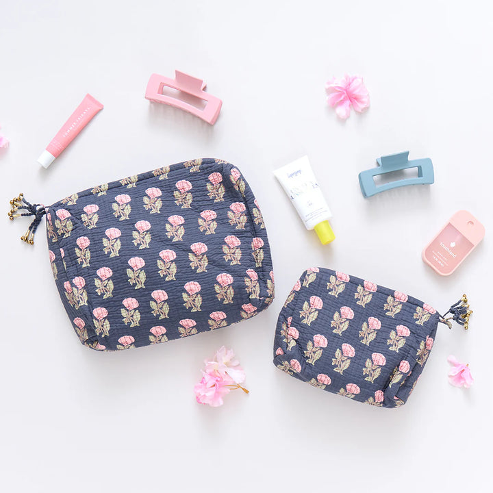 Quilted Pouch - Flower Drop