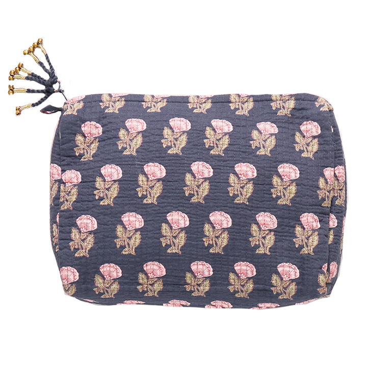 Quilted Pouch - Flower Drop