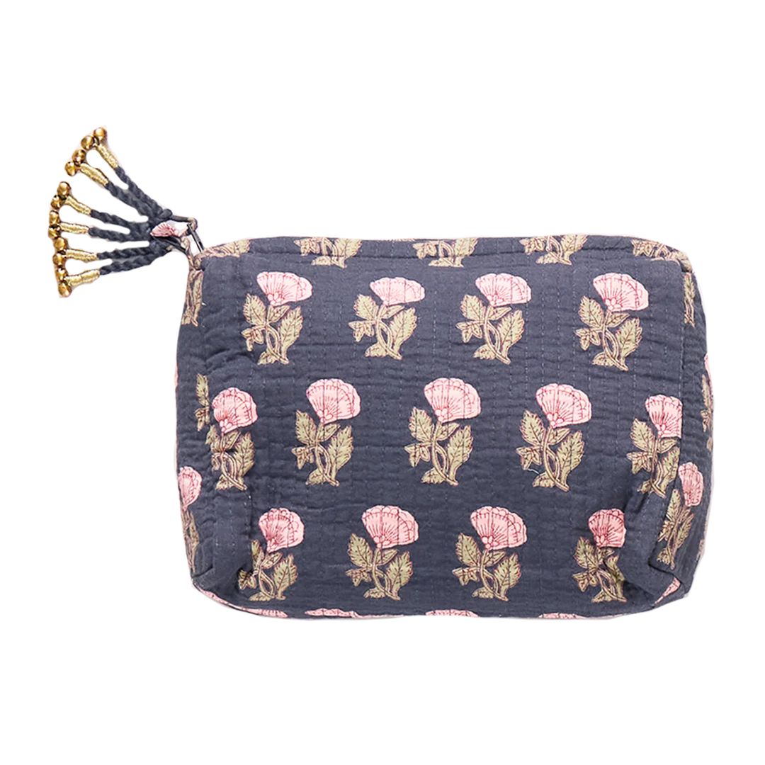 Quilted Pouch - Flower Drop