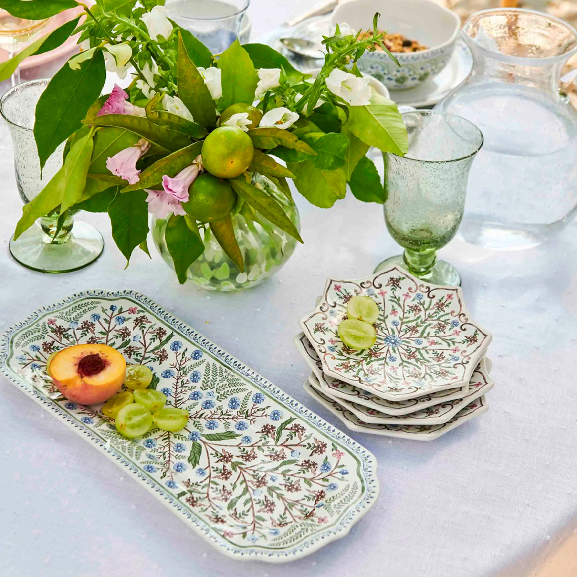 Villa Seville Hostess Tray- Chambray