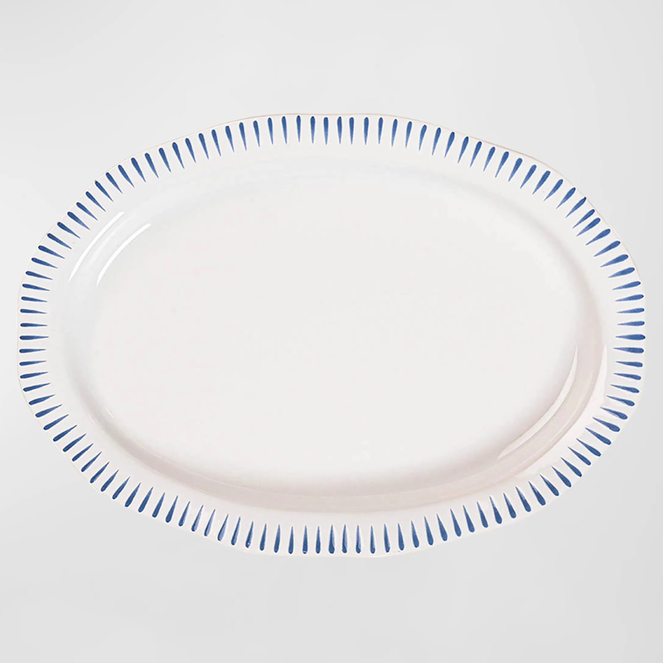 Sitio Stripe Serving Platter - Delft Blue