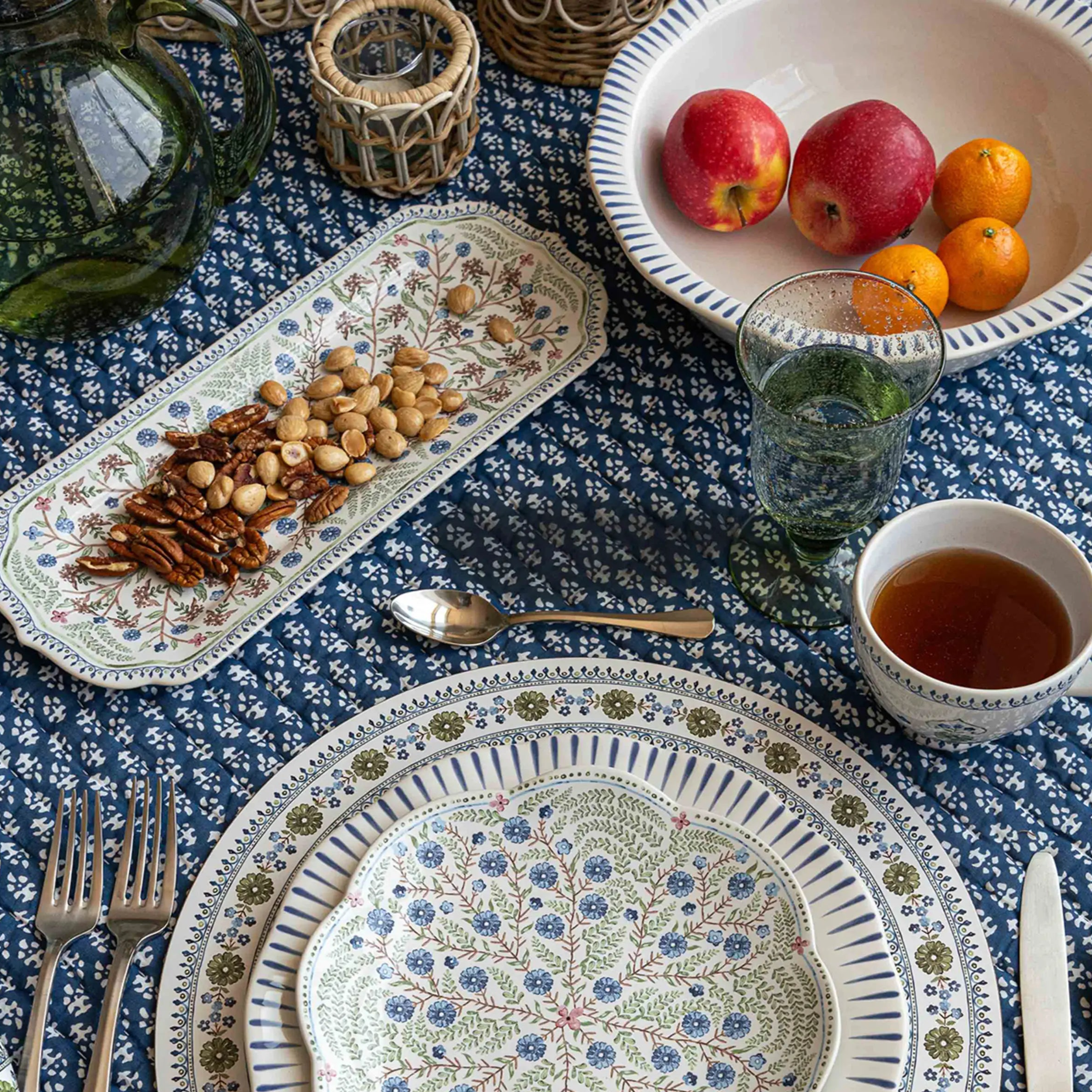 Sitio Stripe Dessert/Salad Plate - Delft Blue