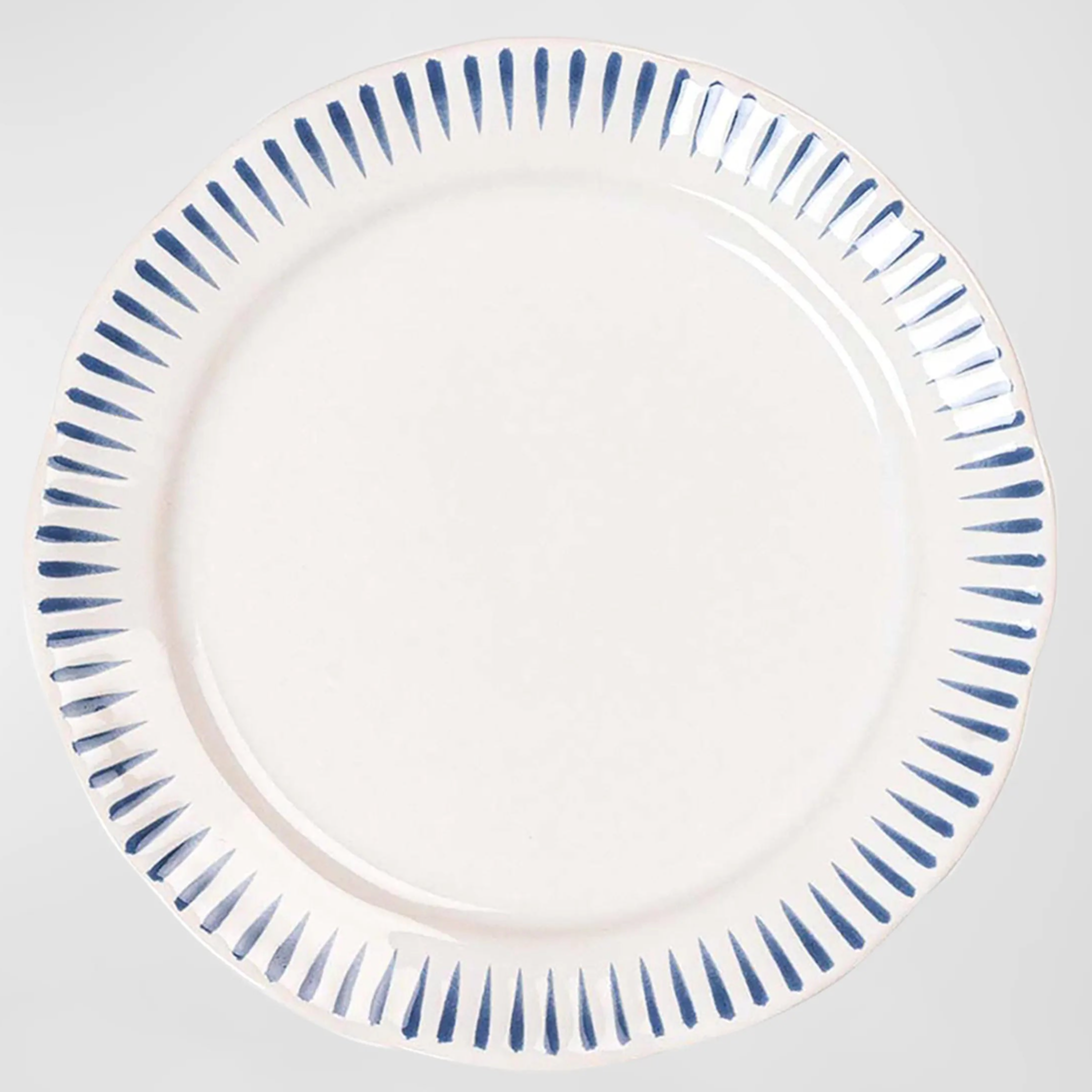 Sitio Stripe Dinner Plate - Delft Blue