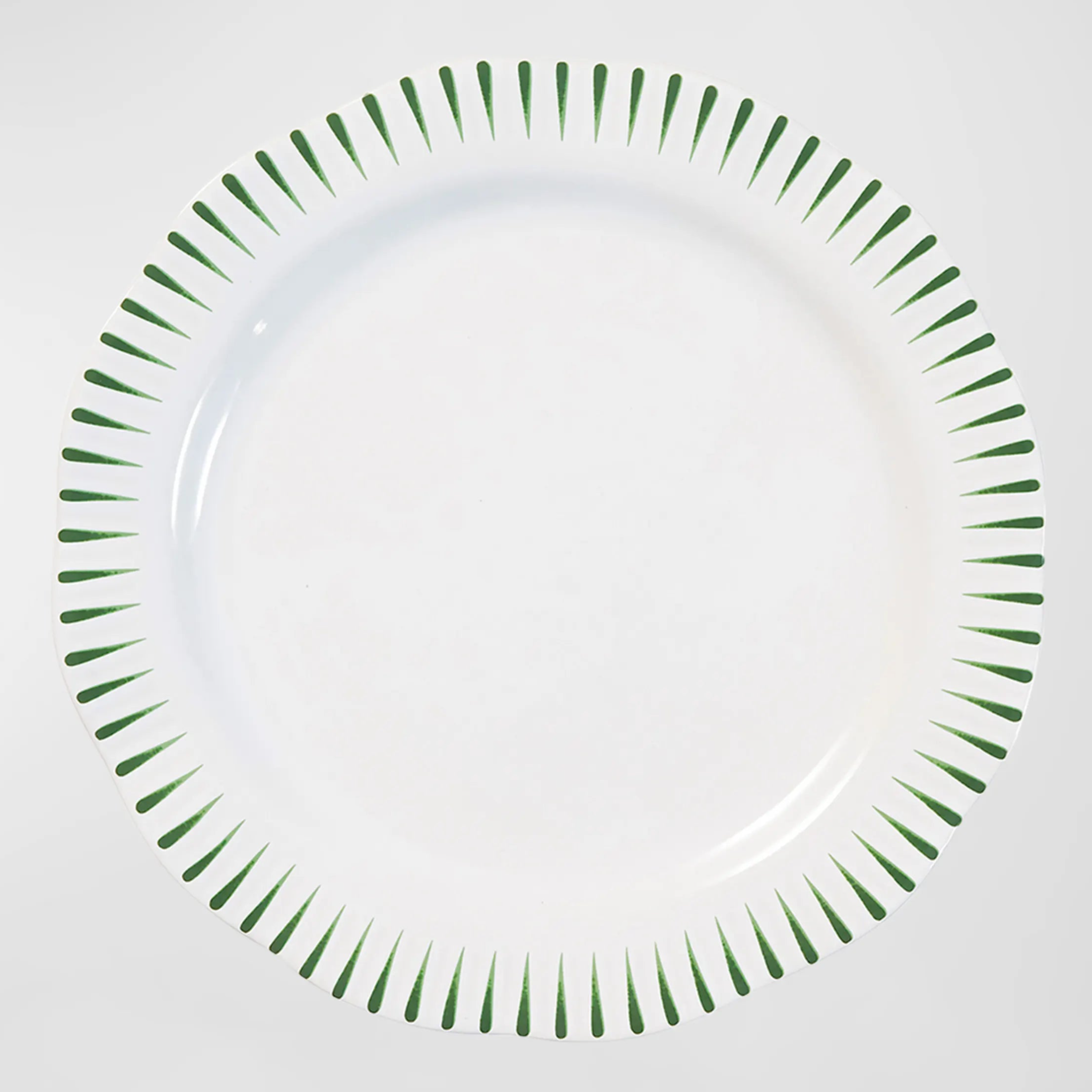 Sitio Stripe Dinner Plate - Basil