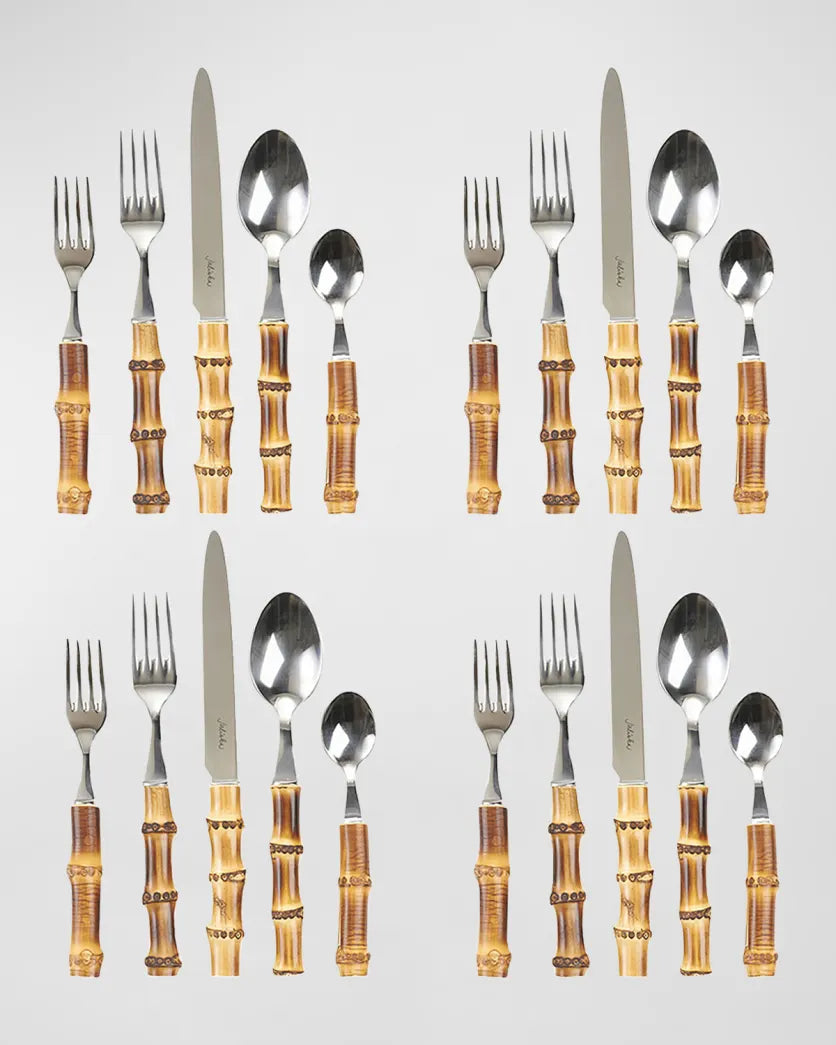 Bamboo 20pc Place Setting - Natural