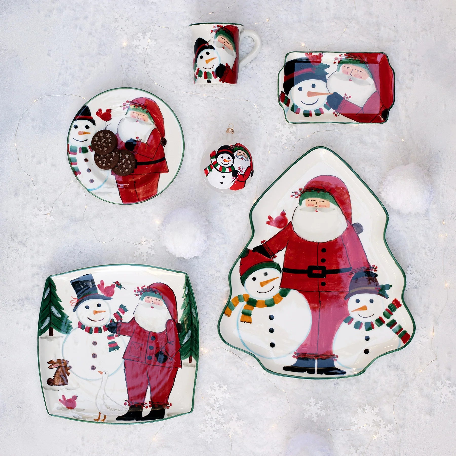 Old St. Nick Figural Tree Platter