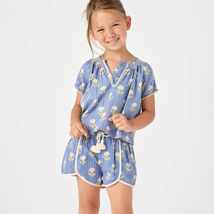 Girls Millie Short - Periwinkle Small Bud