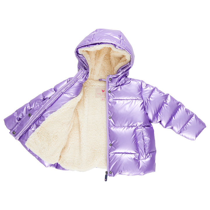 Purple Metallic Girls Pete Puffer