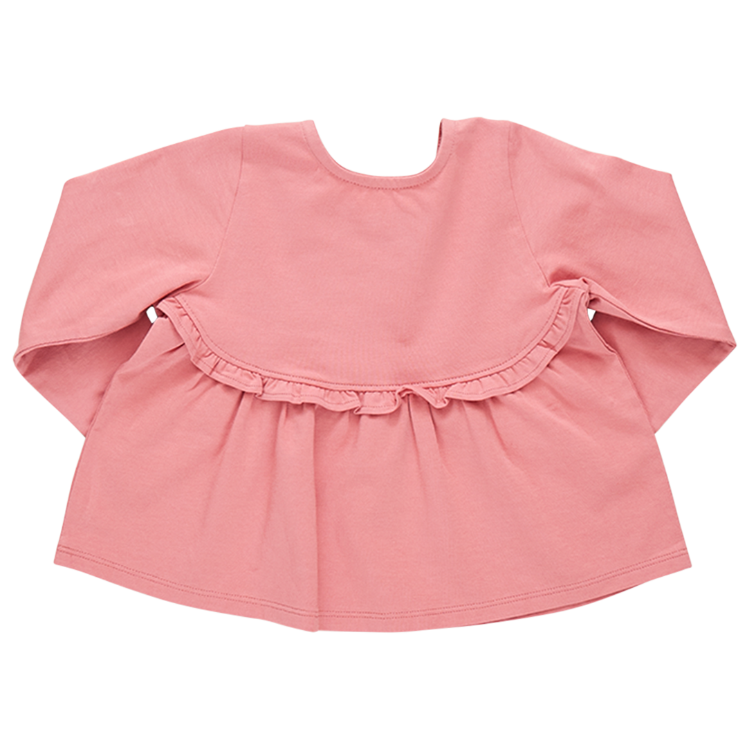 Girls Organic Rowan Top - Brandied Apricot