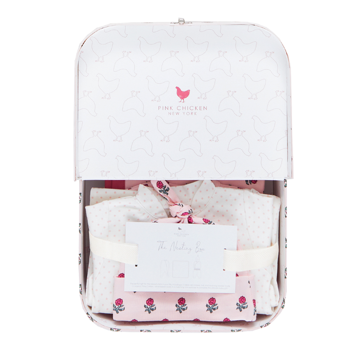 Nesting Box - Pink Tiny Flower