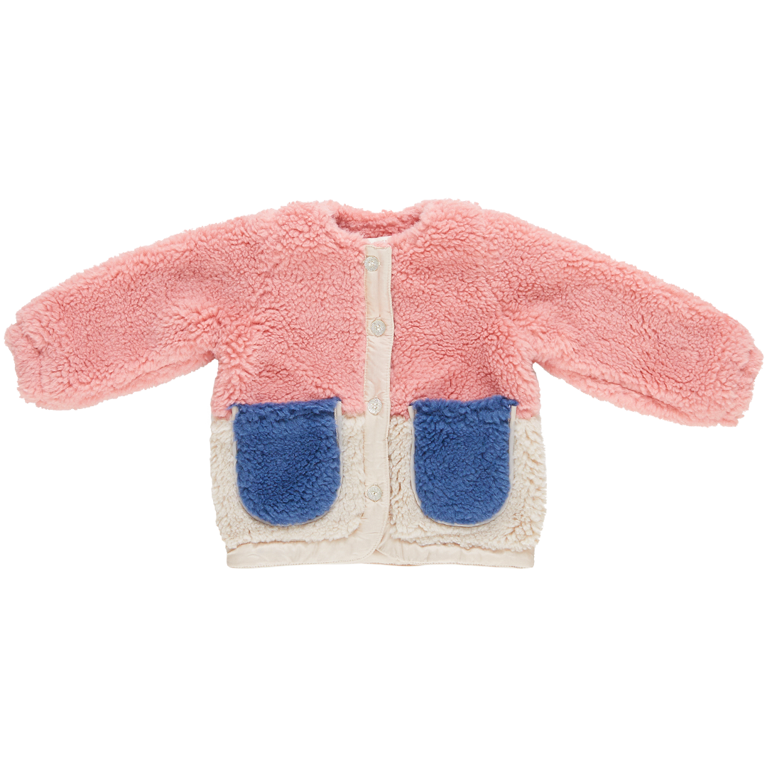 Girls Ruth Jacket - Pink Color Block