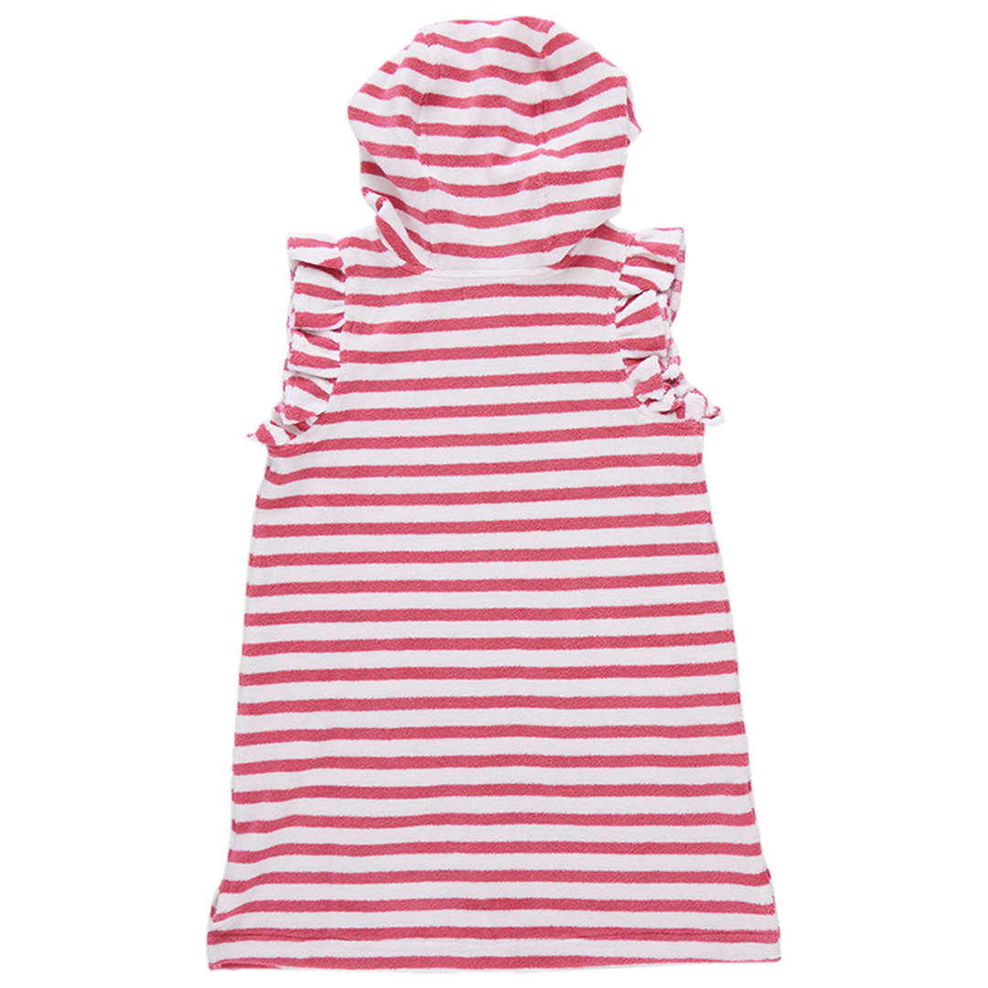 Girls Terry Coverup - Rapture Rose Stripe