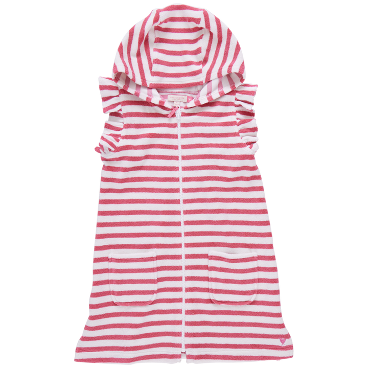 Girls Terry Coverup - Rapture Rose Stripe