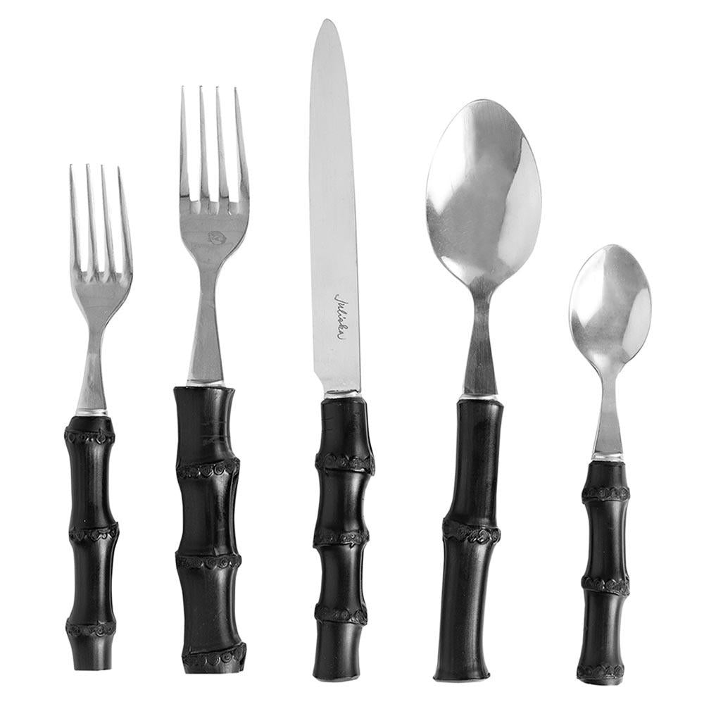 Bamboo 20pc Place Setting - Black