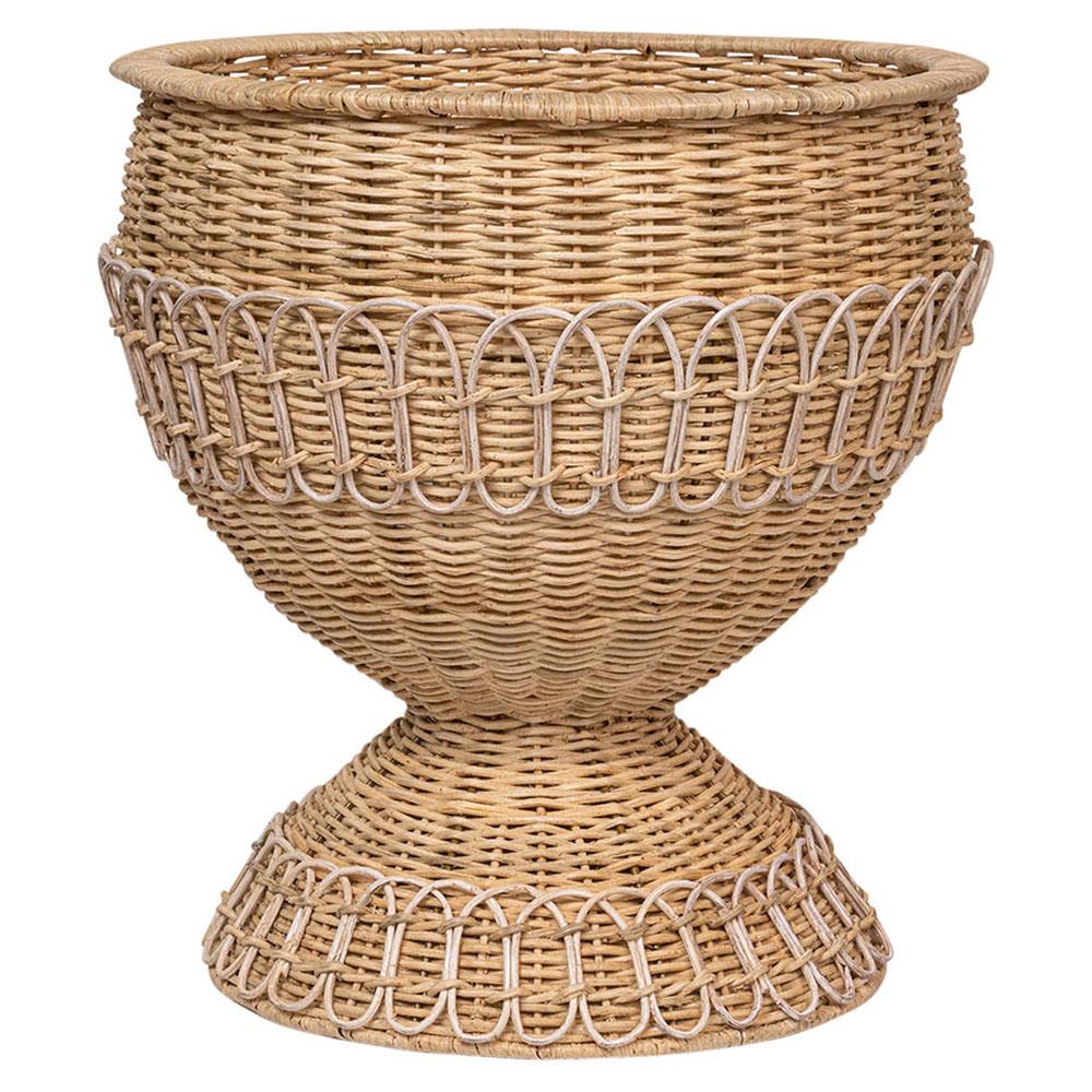 Provence Rattan Medium Whitewash Urn