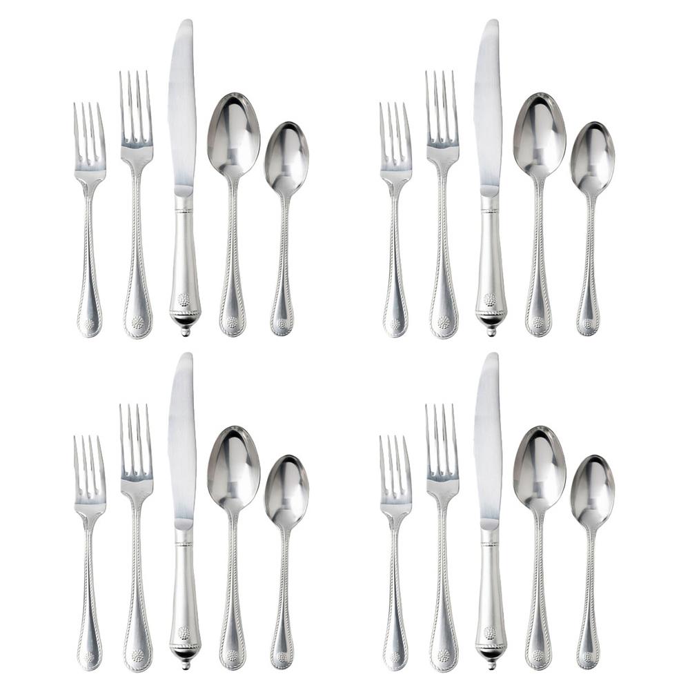 Carine 20pc Place Setting - Bright Satin