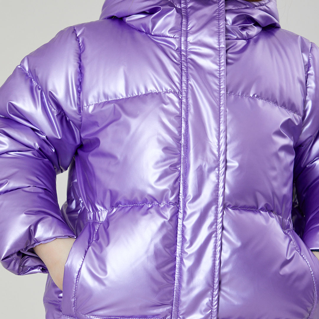 Purple Metallic Girls Pete Puffer