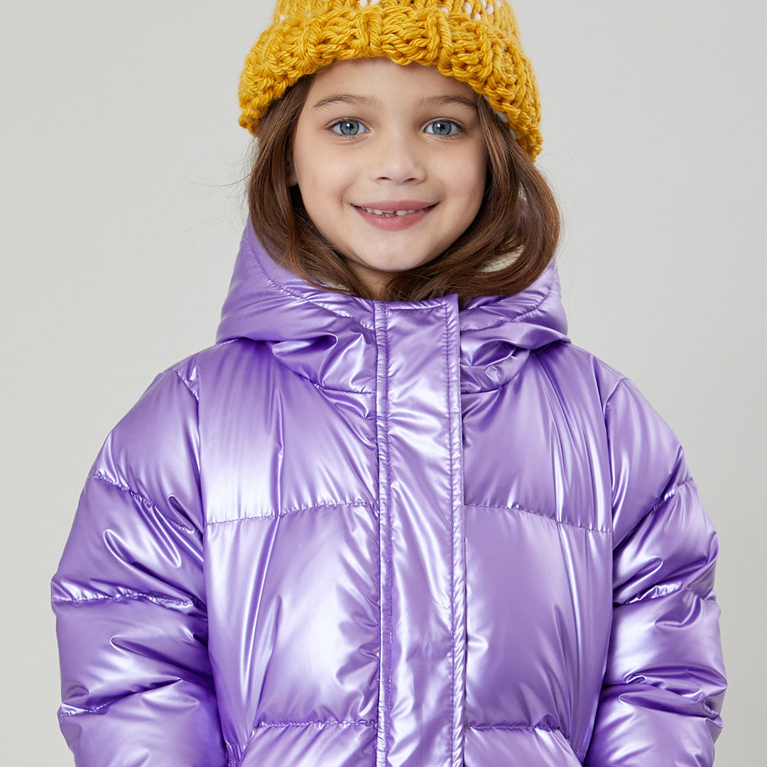 Purple Metallic Girls Pete Puffer