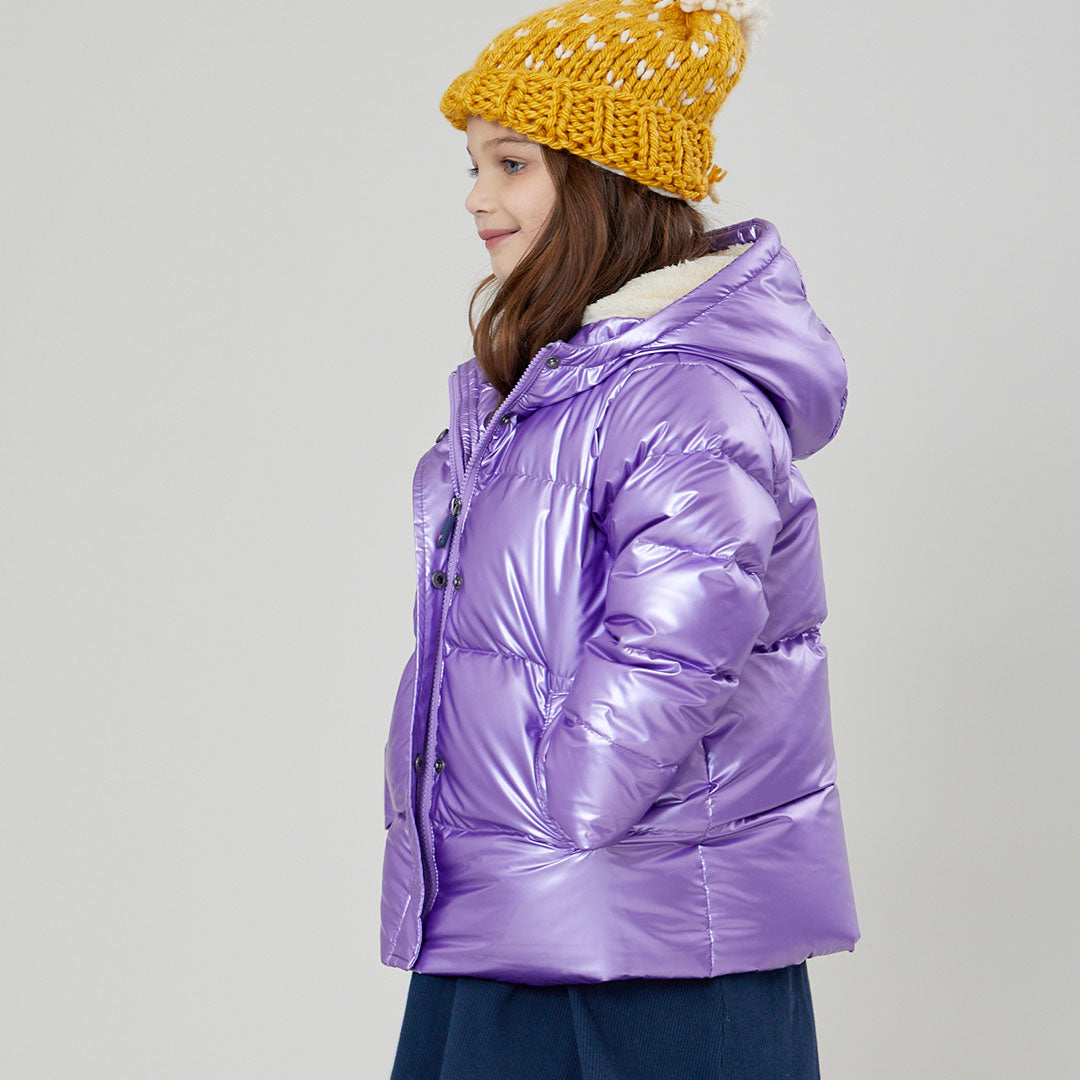 Purple Metallic Girls Pete Puffer