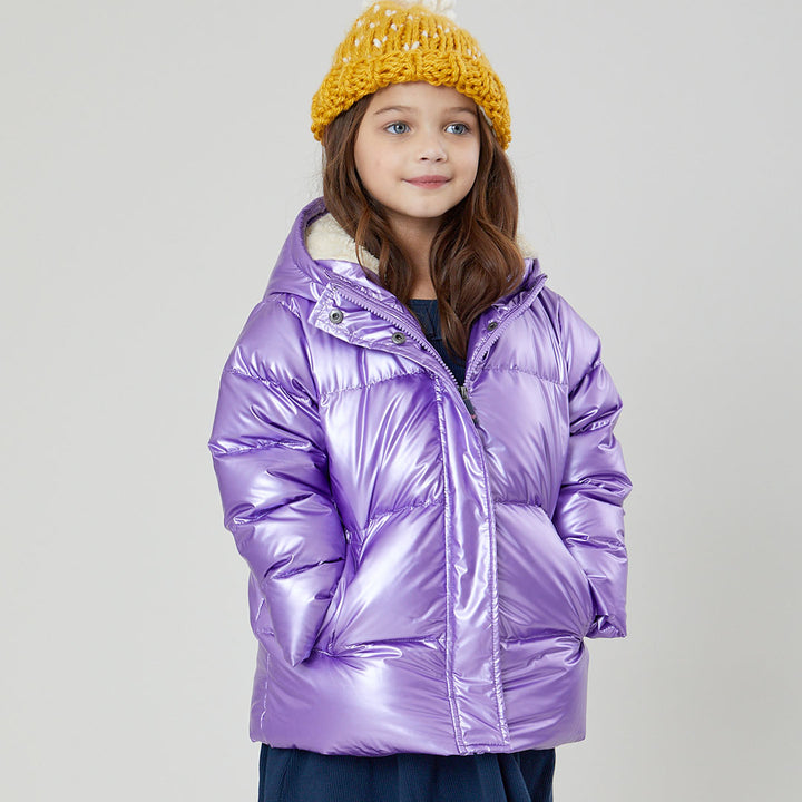 Purple Metallic Girls Pete Puffer