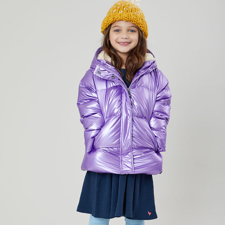 Purple Metallic Girls Pete Puffer