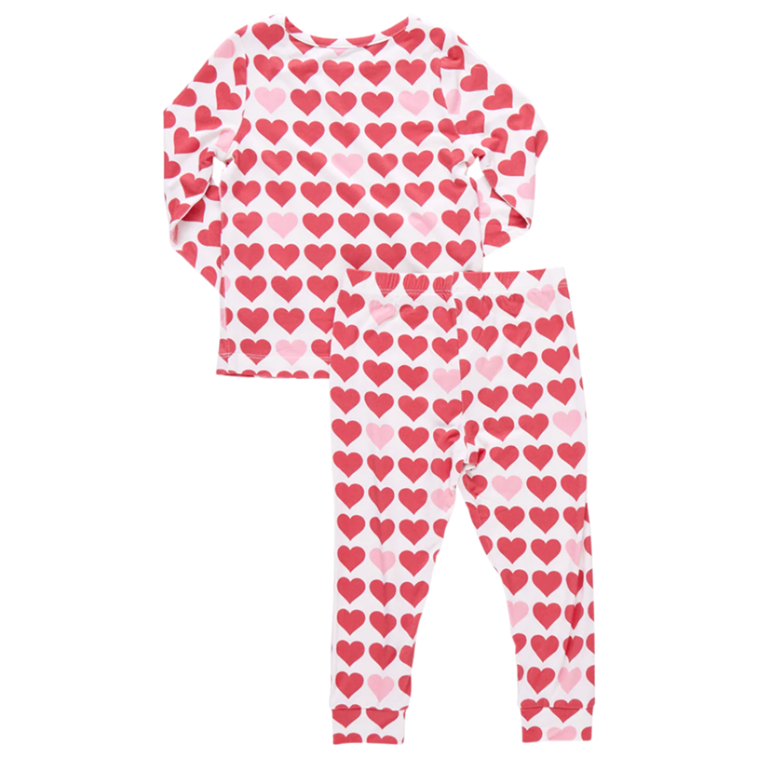 Kids Bamboo PJ Set- Tiny Hearts