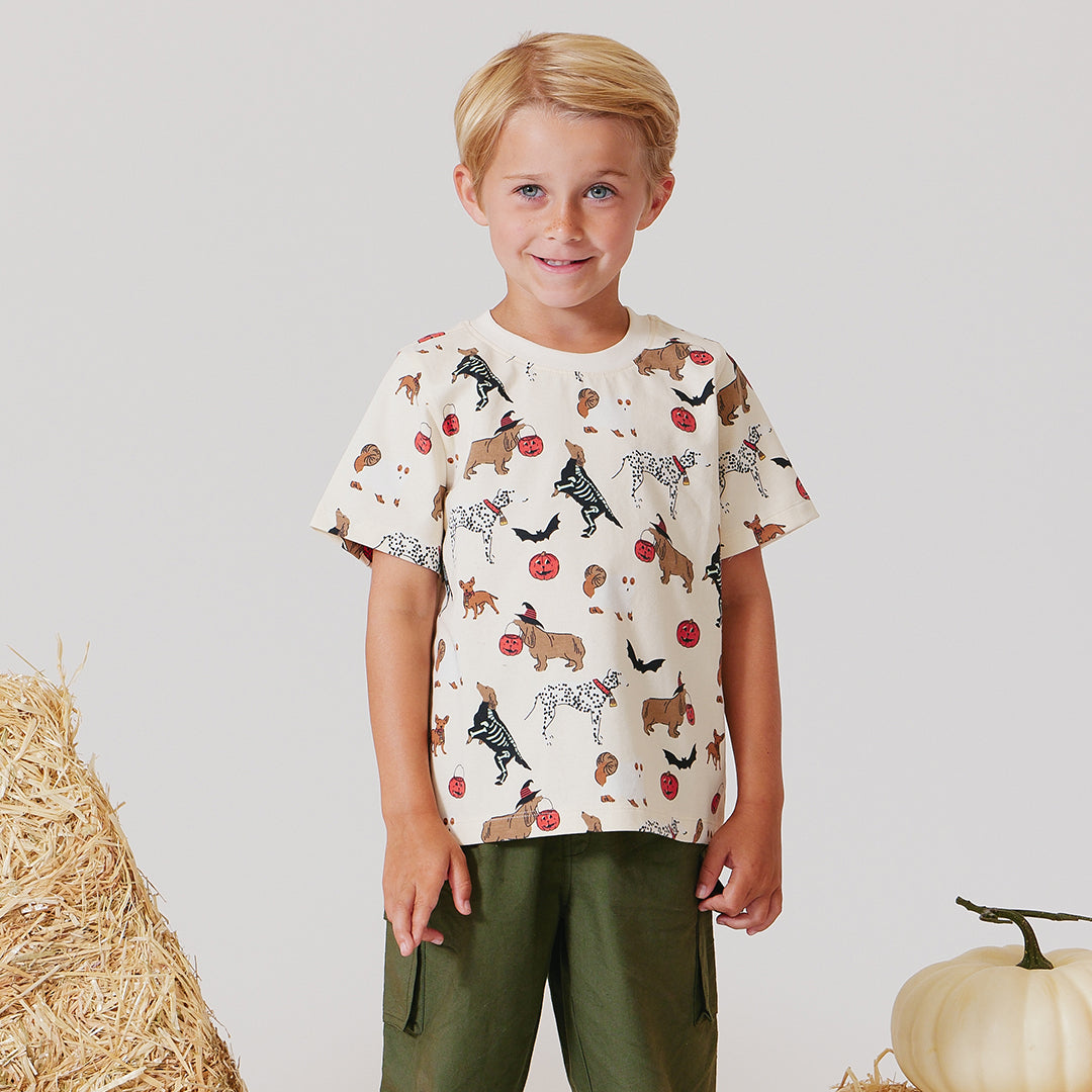 Kids Organic Tee - Spooky Dogs