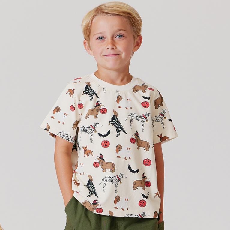 Kids Organic Tee - Spooky Dogs