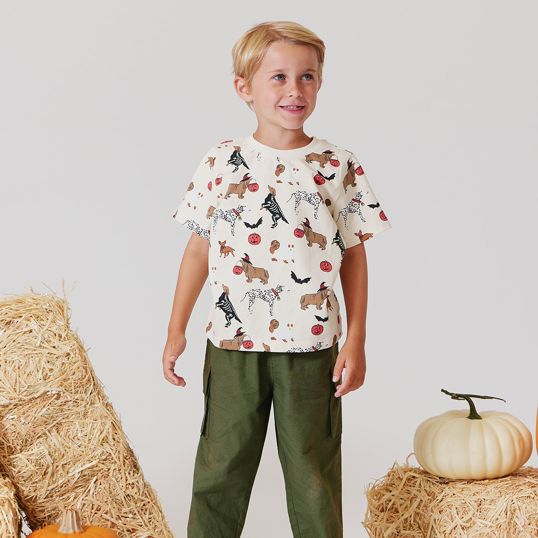 Kids Organic Tee - Spooky Dogs