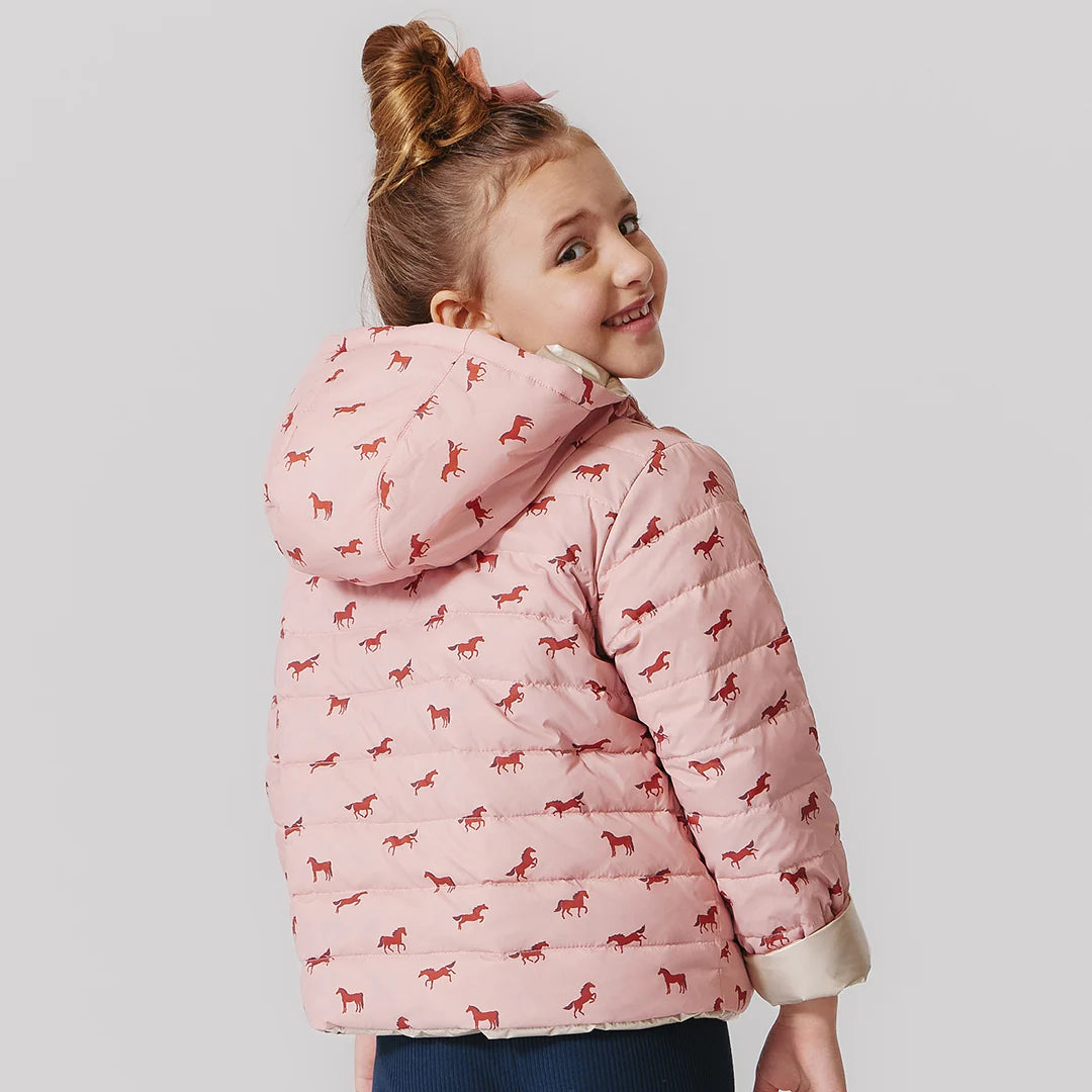 Kids Reversible Riley Jacket - Tiny Horses