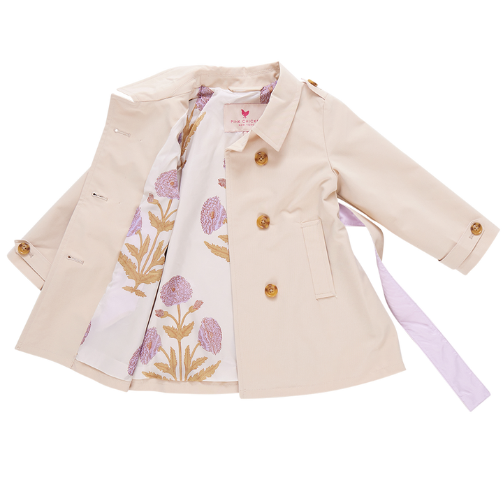 Girls Trudy Trench Coat - Beige