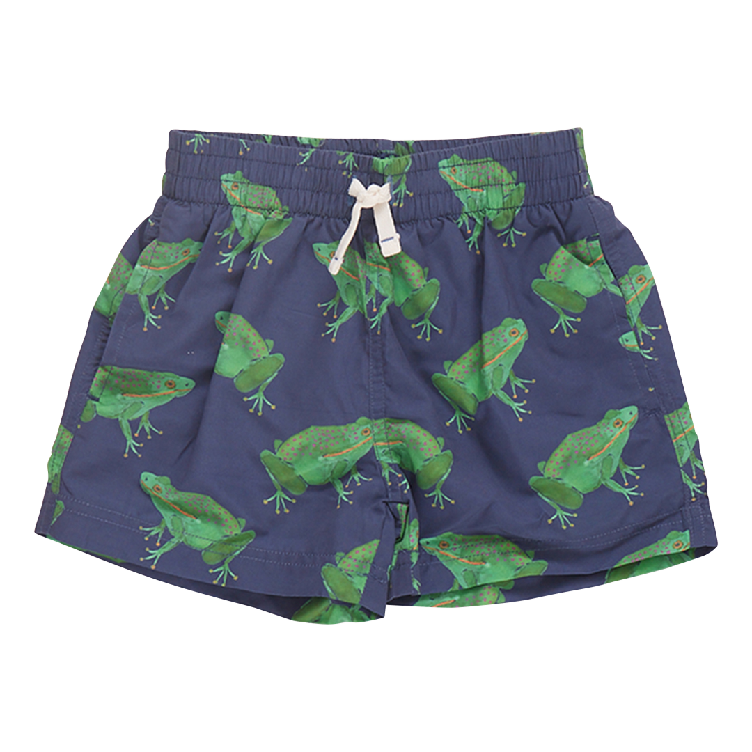 Boys Swim Trunk - Navy Frogs