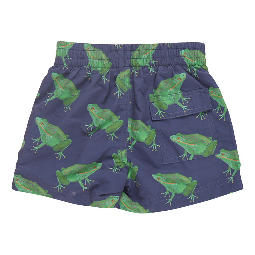 Boys Swim Trunk - Navy Frogs