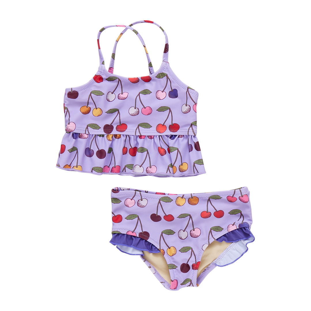 Girls Joy Tankini - Lavender Cherry