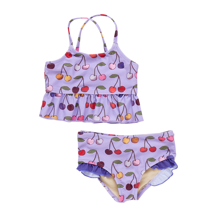 Girls Joy Tankini - Lavender Cherry