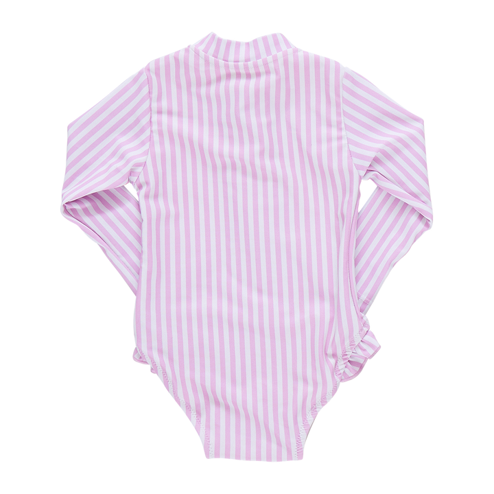 Baby Girls Arden Suit - Pink Faux Embroidery Stripe