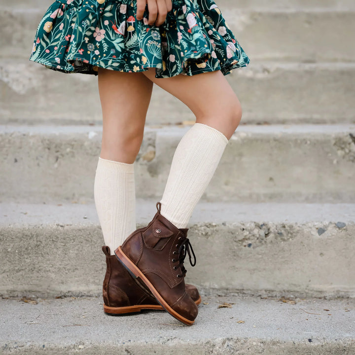 Vanilla Cream Knee High Socks