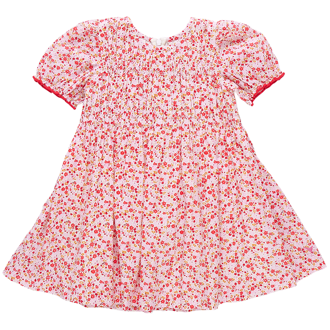 Girls Waverly Dress - Pink Mini Ditsy