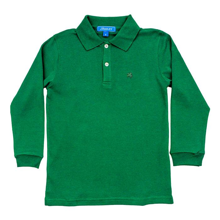 Kelly Green Long Sleeve Polo