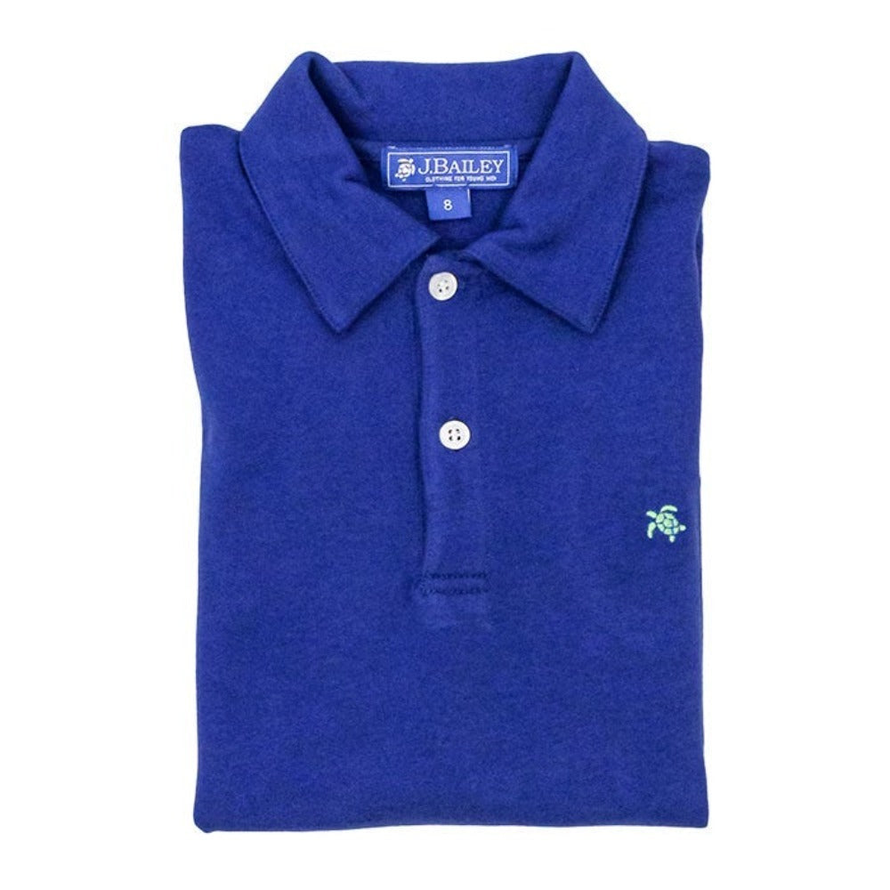 Royal Blue Short Sleeve Henry Polo