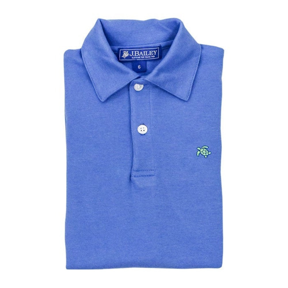 Dusk Blue Short Sleeve Henry Polo