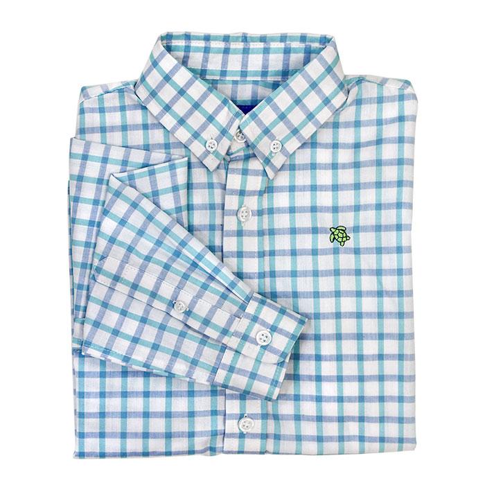 Blue Marina Check Button Down Shirt