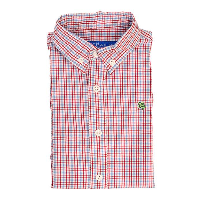 Roscoe Button Down Shirt - Poppy Plaid