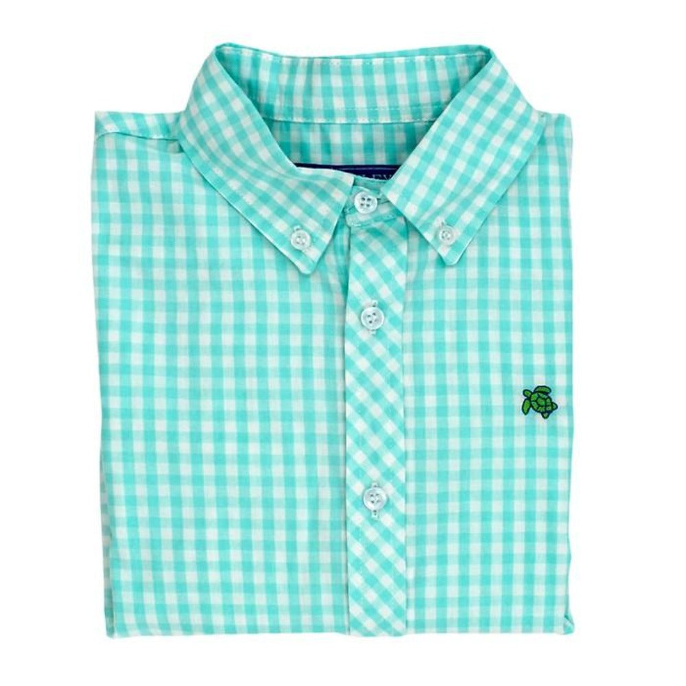 Mint Check Roscoe Button Down Shirt