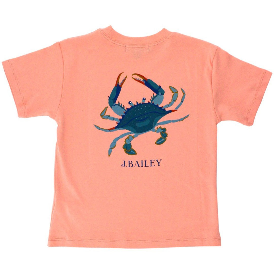 Cantaloupe Blue Crab Short Sleeve Logo Tee